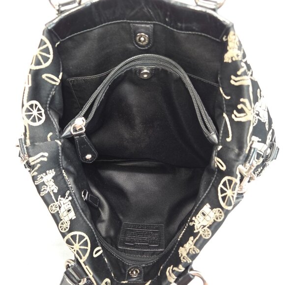 Coach Ashley F15656 Black Horse & Carriage Anniversary Satchel Handbag Purse - Picture 15 of 15